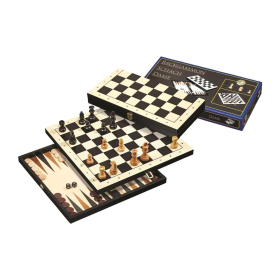 Philos Reise-Schach-Backgammon-Dame-Set