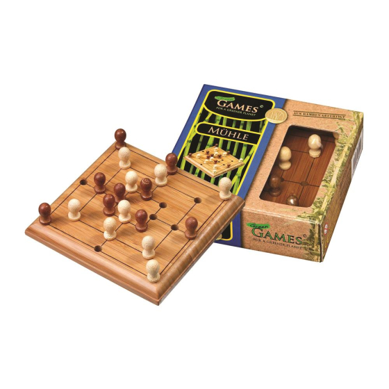 Philos Mini - Spiel - Mühle - Bambus