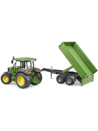 Bruder John Deere 5115 M mit Bordwandanhänger