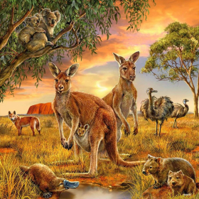 Puzzle Tiere der Erde, 3 x 49 Teile