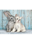 Puzzle Katze & Hase, 500 Teile