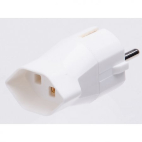 * Max Hauri Reiseadapter T13, D-CH, weiss