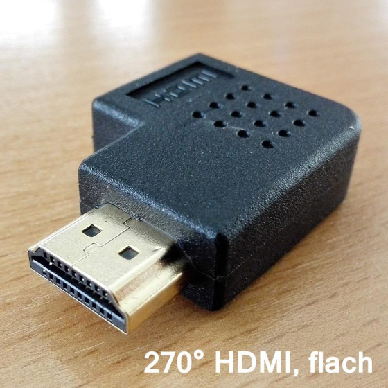 HDMI zu HDMI Adapter 270°, flach