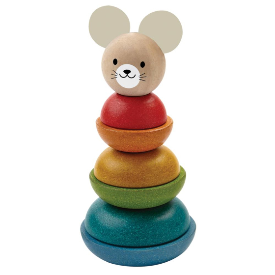 PlanToys Ring-Sortierturm Maus (2)