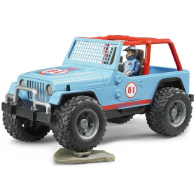 Bruder Jeep Cross Country Racer blau mit Rennfahrer