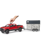 Bruder RAM 2500 Power Wagon mit Pferdanhänger & Pferd