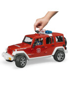 Bruder Jeep Wrangler Unlimited Rubicon Feuerwehrfahrzeug mit Feuerwehrmann, 1:16