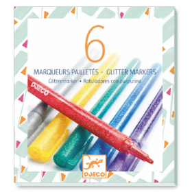 Djeco 6 Markers glitter