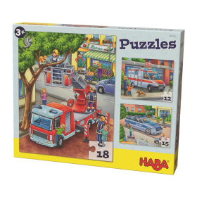 Puzzle Polizei, Feuerwehr & Co., 18 Teile