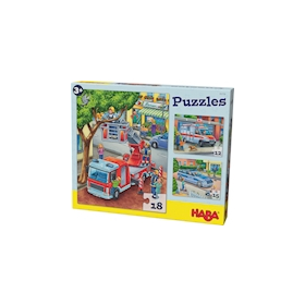 Puzzle Polizei, Feuerwehr & Co., 18 Teile