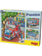 Puzzle Polizei, Feuerwehr & Co., 18 Teile