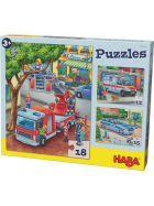 Puzzle Polizei, Feuerwehr & Co., 18 Teile