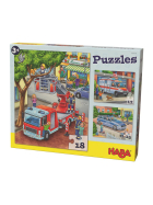 Puzzle Polizei, Feuerwehr & Co., 18 Teile