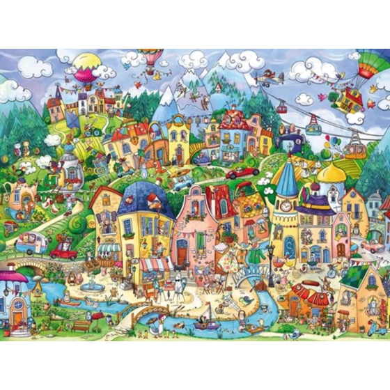 Puzzle Happytown Triangular, 1500 Teile