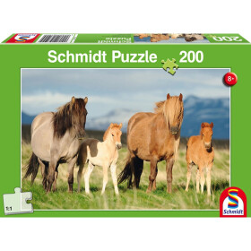 Puzzle Pferdefamilie, 200 Teile