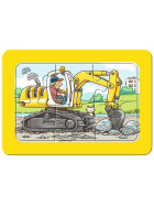 Puzzle Bagger, Traktor und Kipplader, 3 x 6 Teile