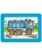 Puzzle Bagger, Traktor und Kipplader, 3 x 6 Teile