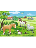 Puzzle Tierkinder auf dem Land, 2 x 12 Teile