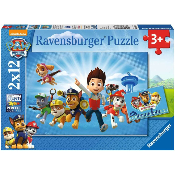 Puzzle Ryder und die Paw Patrol, 2 x 12 Teile