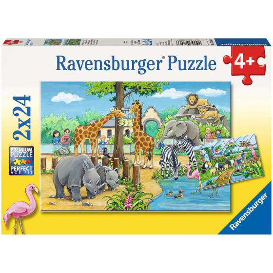 Puzzle Willkommen im Zoo, 2 x 24 Teile