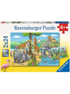 Puzzle Willkommen im Zoo, 2 x 24 Teile