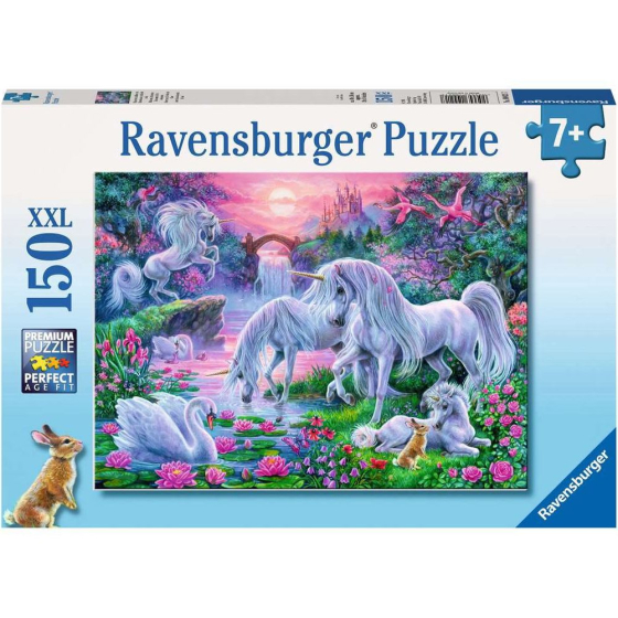 Puzzle Einhörner im Abendrot, 150 Teile