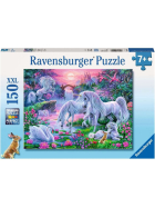 Puzzle Einhörner im Abendrot, 150 Teile