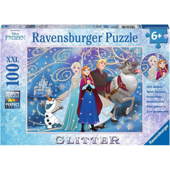 Puzzle Frozen - Glitzernder Schnee, 100 Teile