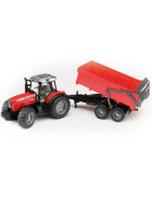 Bruder Massey Ferguson 7480 mit Wannenkippanhänger