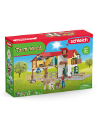 Schleich Bauernhaus mit Stall und Tieren