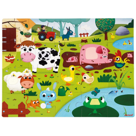 Puzzle die Tiere auf der Farm, 20 Teile