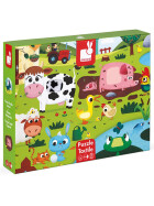 Puzzle die Tiere auf der Farm, 20 Teile