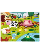 Puzzle die Tiere auf der Farm, 20 Teile