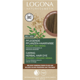 Logona Pflanzenhaarfarbe Pulver - Aschbraun, 100 g