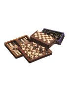 Philos Schach Backgammon Dame-Set, Feld 18 mm, magnetisch