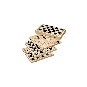 Philos Schach Backgammon Dame-Set - Feld 50 mm