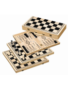 Philos Schach Backgammon Dame-Set - Feld 50 mm