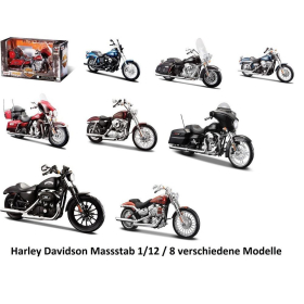 Maisto Harley Davidson 1:12, assortiert