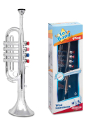 Bontempi Trompete mit 4 farbigen Tasten, 37 cm