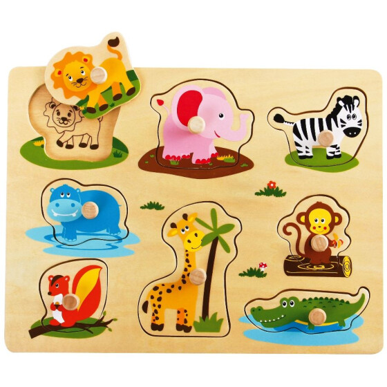 Puzzle Wildtiere mit Griffli