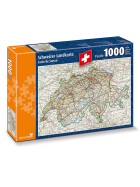 Puzzle Schweizer Landkarte, 1000 Teile