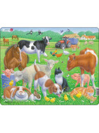 Puzzle Haus- und Nutztiere, 15 Teile