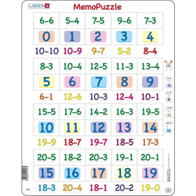 MemoPuzzle Subtraktion mit Zahlen von 0 - 20, 40 Teile