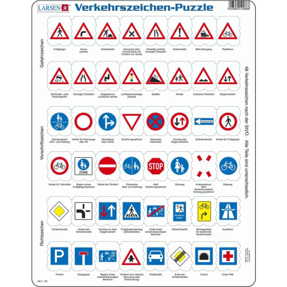 Puzzle Verkehrszeichen, 48 Teile