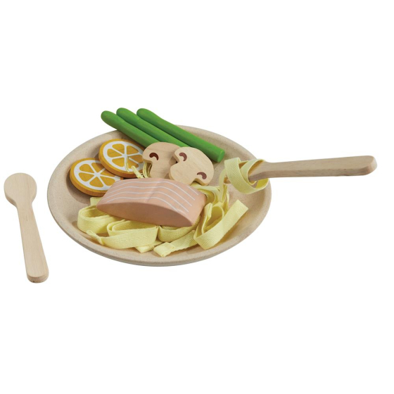 PlanToys Pasta-Teller mit Lachs