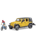 Bruder Jeep Wrangler Rubicon Unlimited mit Mountainbike & Radfahrer