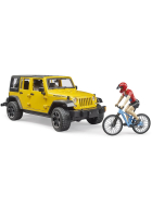 Bruder Jeep Wrangler Rubicon Unlimited mit Mountainbike & Radfahrer