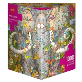 Puzzle Elephants Life Triangular, 1000 Teile