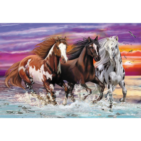 Puzzle Wildes Pferde-Trio, 200 Teile