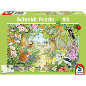 Puzzle Tiere im Wald, 100 Teile